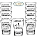 shop4ever Groom and Groom's Drinking Team Member Glass Shot Glasses Wedding Bachelor Party Shot Glasses 12 Pack