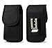 Agoz Rugged Samsung Galaxy J7 Sky PRO, J7V, J7 Perx, J7 Prime, J7 Crown, J7 PRO, J7 Star, J7 Refine Galaxy J7 Holster, Belt Clip Case Tactical Carrier Vertical Canvas Pouch with Belt Loop/Metal Clip