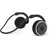 itayak Behind The Head Headphones, Bluetooth 5.0 Neckband Around Head Headphones Lightweight Small Foldable Wireless Sports Sweatproof Headset with Microphone & Carrying Case (Black)
