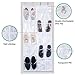 Birsppy L-Fine Sturdy Over the Door Shoe Organizer 20 Extra Large Crystal Clear Pockets, Gray (52in x 24in)