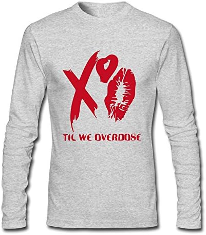 DCX Clothing Men's Official Issue Xo The Weeknd Ovoxo Long Sleeve T-shirts Medium HeatherGray