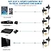 KEKU 3.5mm high Fidelity Earphones Wired Electronic Sports Headphones Noise Reduction Stereo Bass Gaming Headset with Microphone, with Extension Cord and PC Adapter for PC, Laptop and Mobile (Black)
