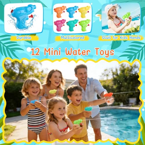 Pool Party Favors 12 Pack, Summer Beach Party Favors with Inflatable Balls Tattoo Stickers Slap Bracelets for Birthday Party Goodie Bag Stuffers