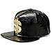 FuZhiBang NYU14 The New Crocodile Baseball caps Alloy Dollar Flat-Brimmed hat Hip-hop hat (Black)