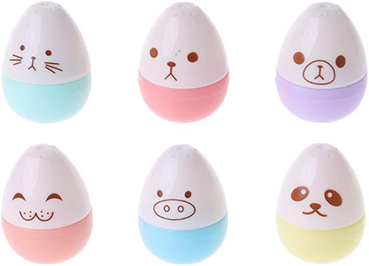 QaaGe 6PC Mini Smile Egg Highlighter Paint Marker Pen Stationery Writing School Supply