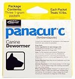 Panacur C Canine Dewormer Dogs 1 Gram Each Packet Treats 10 lbs 3 Packets for Small dogs