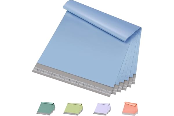 Metronic Large Poly Mailers 19x24 50PC Thick Shipping Bags, Light Blue | Self-seal, Strong Adhensive, Tear-resistant Mailers