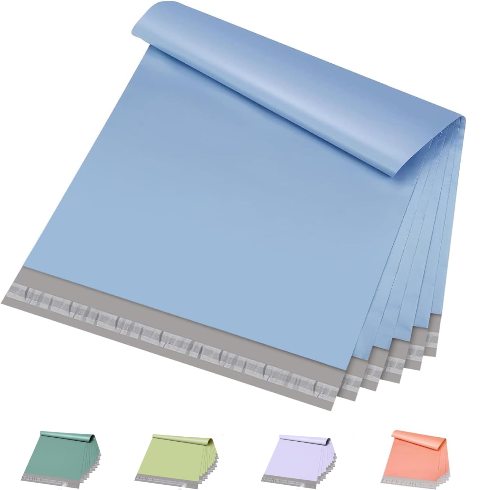 Metronic Large Poly Mailers 19x24 50PC Thick Shipping Bags, Light Blue