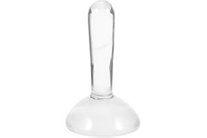 TEHAUX Glass Muller Pigment Grinding Pestle for Oil Painting and Watercolor, 3.34 Inch Transparent Glass Pestle for Artists a