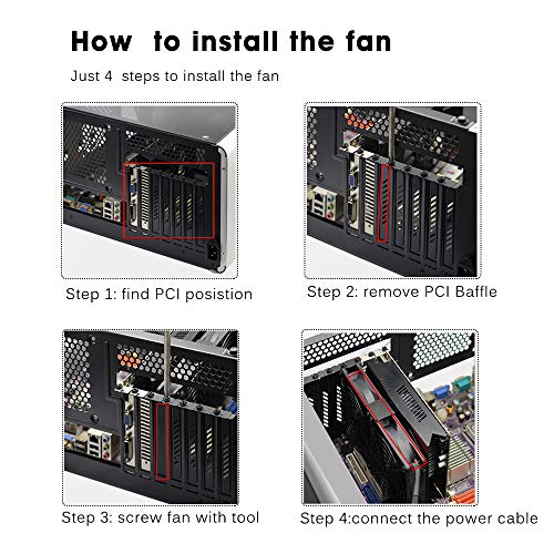 GDSTIME GPU Cooler Dual 92mm PCI Fan 12V GPU Fan DC Brushless Graphic Card Fan PCI Cooling Fan Video Card VGA Cooling Case fan - Image 8