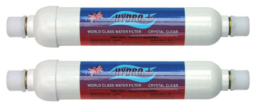 Hydro+ H11MC Water Filter for Coffee, Vending Machines & Water Boilers - Has 3/4" BSP Male Fittings to Connect to Washing Machine Type Hosing- The Perfect Catering Filter - British Made (2 Pack)