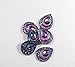 30 Pcs Purple Sparkly Iridescent Flat Back Teardrop, Circle Beads Cabochons