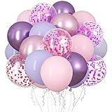 RUBFAC 65 Pcs 12 Inches Pink Purple Balloon Arch