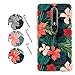 Nokia 6.1 Case, Nokia 6 2018 Case, BAISRKE Slim Shockproof Clear Floral Pattern Soft Flexible TPU Back Cover for Nokia 6.1 2018 [Palm Tree Leaves]