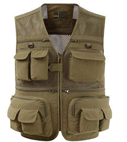 Saoye Fashion Hling Und Herbst Atmungsaktiv Schnell Trocknend Multifunktionale Outdoor Weste Anglerweste Kleidung…