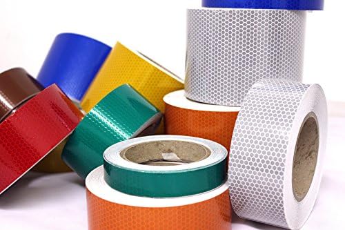 New in HIGH Intensity Reflective SELF-Adhesive Tape/Vinyl Honeycomb Choose Size (5cm x 5m)