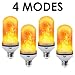 YEAHBEER E12 Flame Bulb LED Candelabra Light Bulbs,1.2 Watt Warm White LED Chandelier Bulbs,1800k Non-Dimmable Candle Light Bulbs, Flame Tip,3 Modes/Pack of 1 (13 Pack)