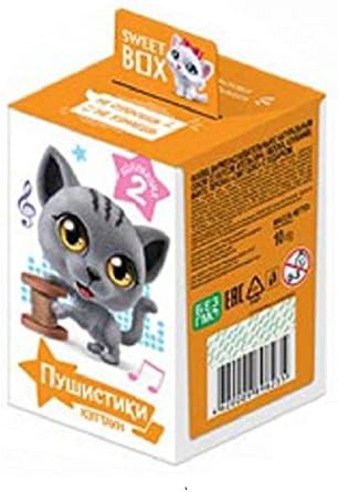 "Fluffies" Kittens SweetBox Fruit jelly with a toy in a box 12/10, 10g .