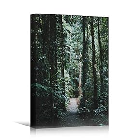 signwin Canvas Wall Art Green Forest Dramatic Forest...