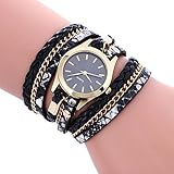 Womens Bracelet Watches COOKI on Sale Clearance Lady Watches Female watches Cheap Watches for Women-Q3 (Black)