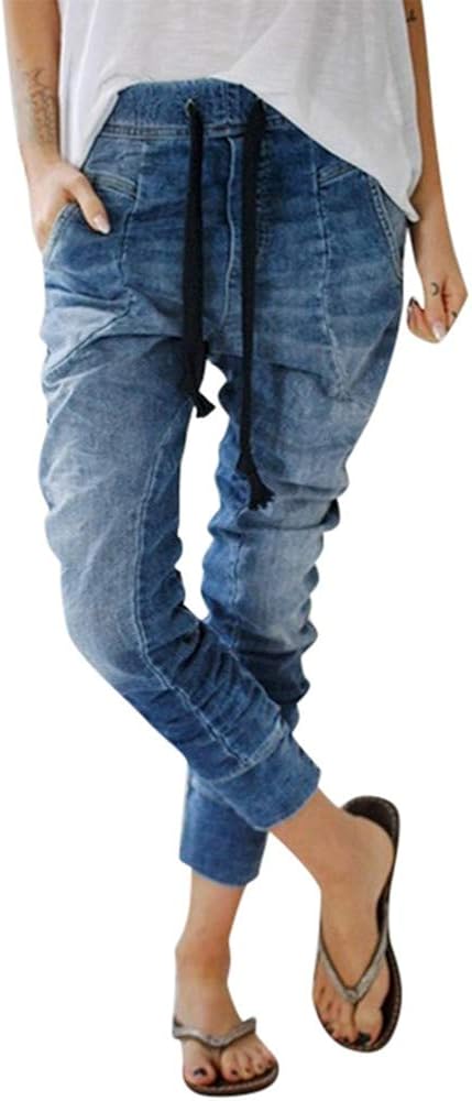 womens jean jogger pants
