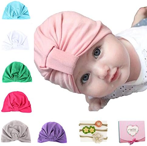 10 Pcs Baby &amp; Toddler Crown Headbands Toddler Princess Headband Baby Girl Soft Nursery Hospital Beanie Hat
