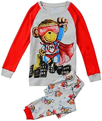 CNBABY "Full Power's Monkey" Baby and Little Boys' 2 Piece Cotton Sleepwear (3 Toddler)