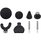 BAOYOU Jigsaw Massage Tip Adaptor and Bits, 6Pcs Percussion Massager Tip Attachment Adaptor - with 2Pcs Extended Rod - for Jigsaw Massager(6Pcs/Set)