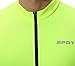 Spotti Men's Cycling Bike Jersey Long Sleeve with 3 Rear Pockets - Moisture Wicking, Breathable, Quick Dry Biking Shirt Yellow