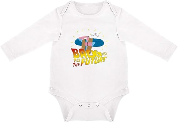 Amazon Co Jp 長袖 Tシャツ ベビー ロンパース ベビー服 赤ちゃん服 幼児 新生児 バック トゥ ザ フューチャー 男の子 女の子 短袖カバーオール 綿 キッズ服 出産祝い ボディースーツ インナー 3 6 9 12 18months 服 ファッション小物