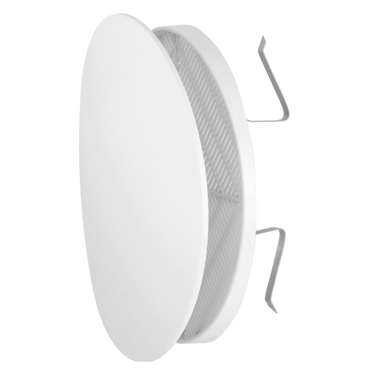 FUTUR125X Ventilation Grid Aesthetic Plastic with Springs, White, Diameter 170 mm