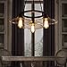 SEOL-LIGHT Vintage Chandeliers Max 180W With 3 Lights Metal and Glass Fixture for Kitchen,Living room,Dinning,Foyer,Balcony
