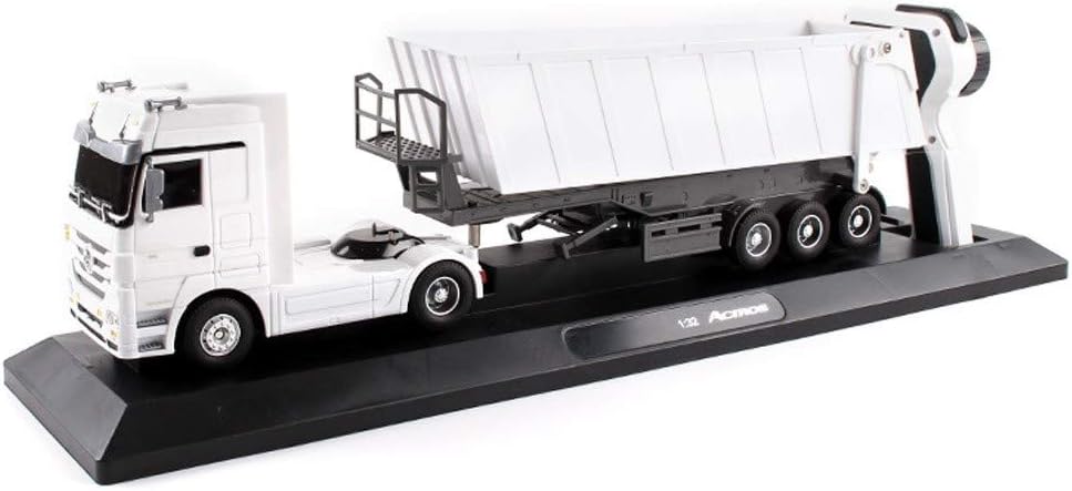 Darenbp Remote Control Truck 1:32 Heavy Truck Remote Control Model 2.4GHZ Self-unloading Dumper Construction Vehicle RC Radio Control Collection Vehicle Mighty Motorized Tow Truck Toy Vehicle