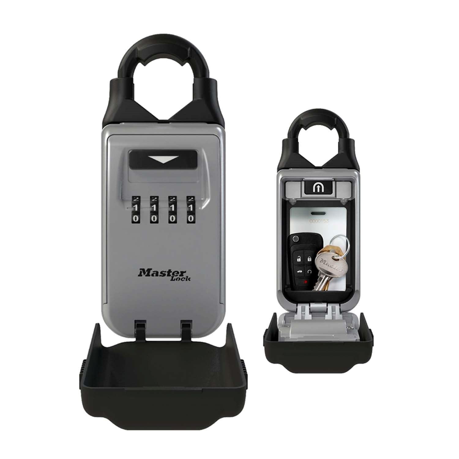 MASTER LOCK Portable Key Safe with Adjustable Shackle, Medium 175 x 72 x 52 mm, Outdoor, for Home Office Industries Vehicles