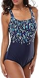 Charmleaks Women's High Neck One Piece Bathing Swimsuits Swimwear Rash Guard Suits