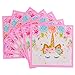 Unicorn Beverage Lunch Napkins - FZR Legend Sparkle Unicorn Themed Party Supplies | 6.7 x 6.7 Inches Folded | Unicorn Birthday Party Decorations for Girls and Baby Shower - Gold Pink (50 ct)