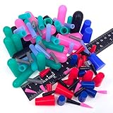 98 Piece High Temp Silicone Rubber Cap & Plug Assortment - Masking System Kit for Powder Coating, Painting, Anodizing, Plating & Media Blasting