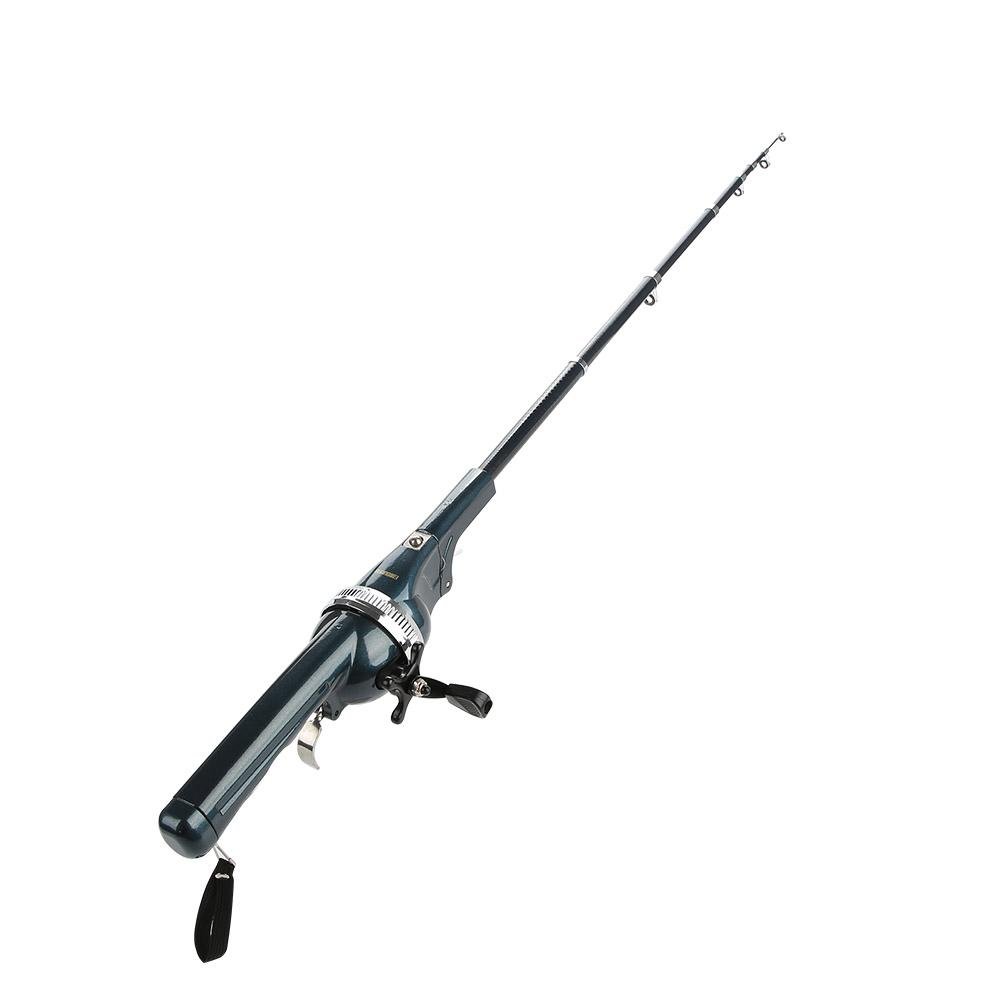 Candeon Telescopic Fishing Rod with Reel, Fishing Rod and Reel Combos Integrated Fishing Pole, Unfolding 131cm/51.57in, Folded 21cm/8.28in, for Fishing Beginner and Angler