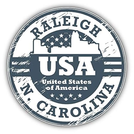 Tiukiu Calcomanía de Vinilo con Sello Raleigh City USA para ...
