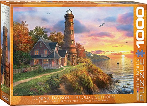 EuroGraphics Lighthouse Sunset Ocean Cliff Peace Quiet Puzzle