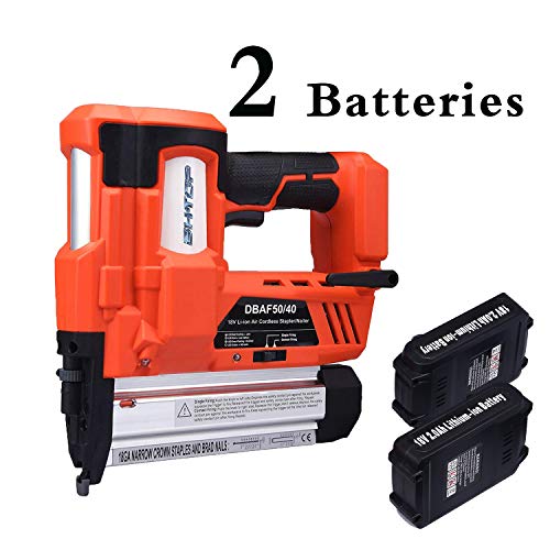 BHTOP Cordless Nailer & Stapler 2 in 1 18Ga Heavy Tool with 18Volt 2Ah