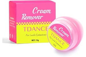TDANCE Cream Lash Remover for Lash Extensions, Lash Extension Remover, Low Irritation Cream for Sensitive Skin, Professional Eyelash Extension Remover for Salon(Lash Remover,15g)