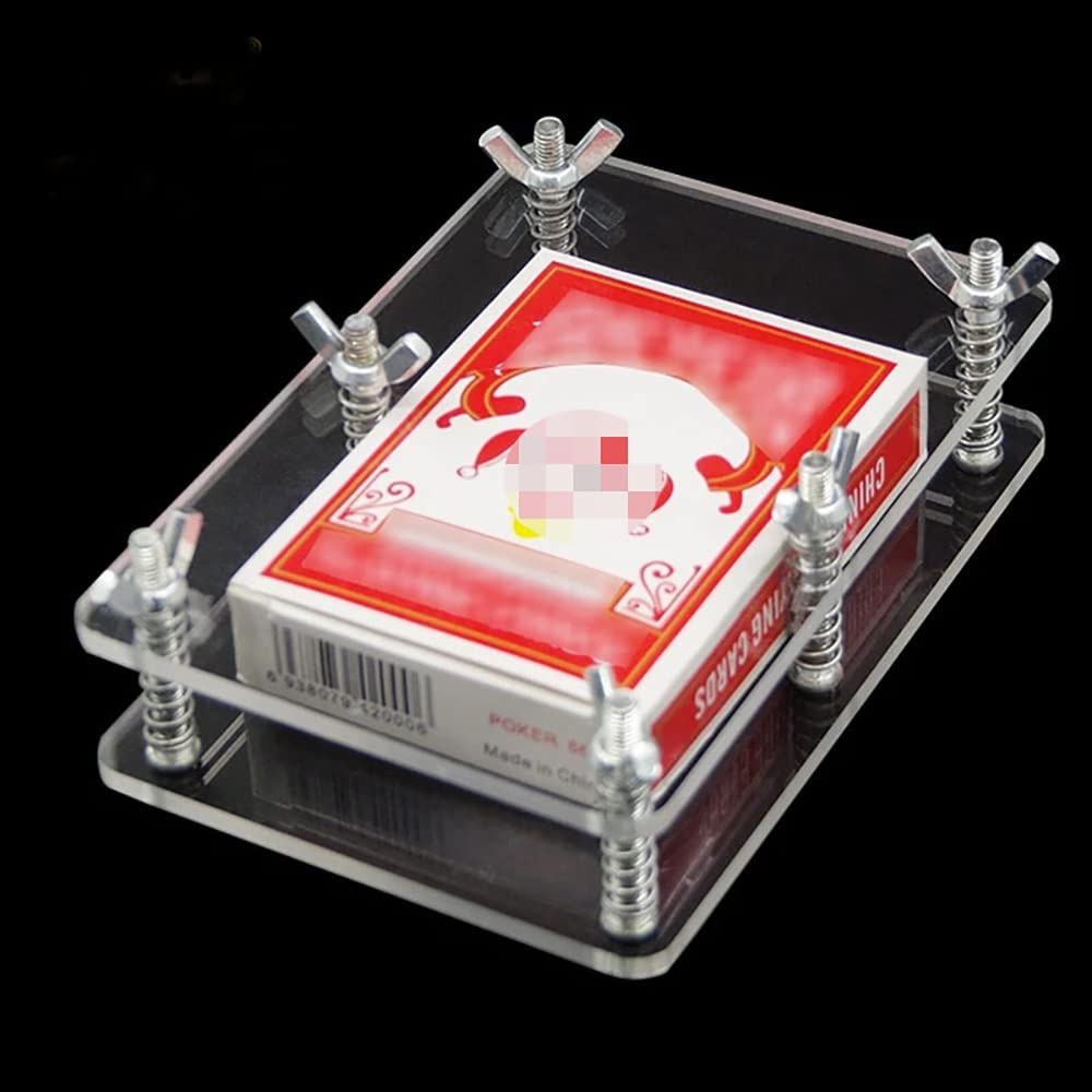 ZQION Crystal Card Press-Crystal Card Flatten Restore Deformation Magic Tricks Stage Illusions Magic Gimmick Magician Accessories