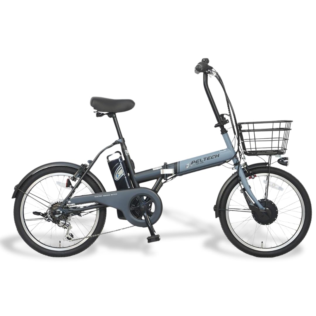 PELTECH(ペルテック) 折り畳み電動アシスト自転車 20インチ折り畳み外装6段変速 【簡易組立必要品】(TDN-208L) (8AHバッテリー, ブルー×ブラック)商品画像