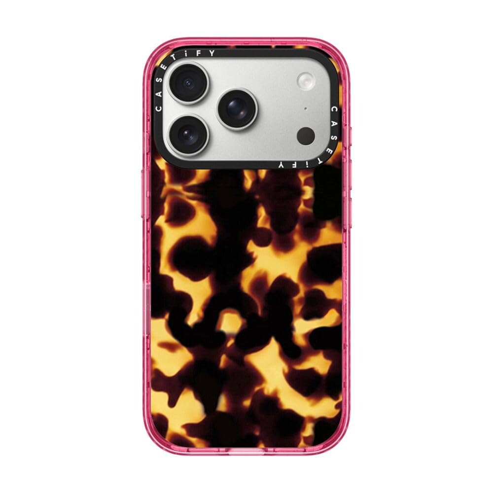 CASETiFY Impact iPhone 17 Pro Case [Slim/Compatible with Magsafe / 8.2 ft. 4X Military Grade Drop Protection] - Tortoiseshell - Pink