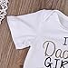 3 Styles Newborn Baby Girl I'm Daddy Girl Letter Print Bodysuit+Leg Warmer Outfits Set