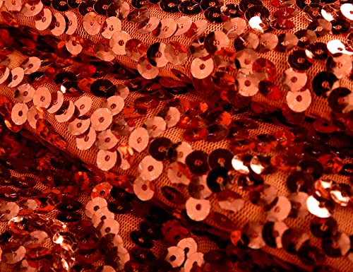 PRETTYGUIDE WOMEN’S SEQUIN SKIRT STRETCHY BODYCON SHINY MINI SKIRT CLUB SKIRT XXL ORANGE