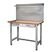 Seville Classics (UHD20247B) UltraHD Lighted Workbench (48L x 24W x 65.5H Inches) Stainless Steel primary