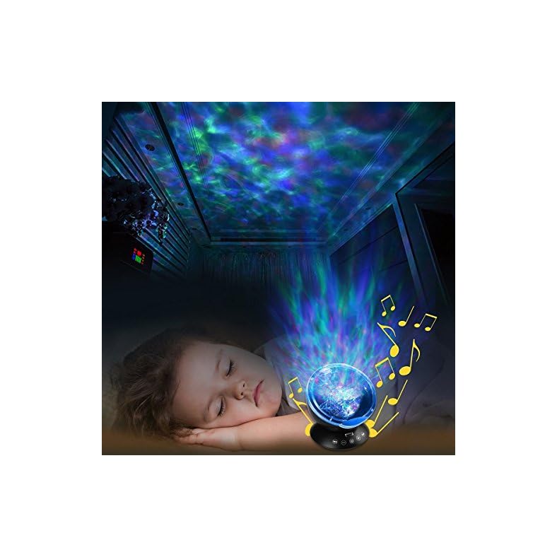 Elecstars Bluetooth Night Light Speaker, Star Projector with Built in