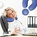 Vibrating Microbead Neck Massage Travel Pillow - Airplane Travel Essentials for Women Kids & Men - Car Essentials Travel Accessories Road Trip Essentials - Ergonomic - International Travel Must Haves